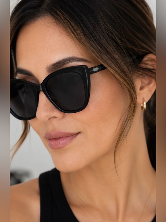 Cole Haan 55mm Polarized Cat-Eye Sunglasses | Black | New with Case ?? main image 9